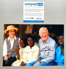 JIMMY (?) & ROSALYNN CARTER(?) US President Signed Photo 20x30 Autograph COA ACOA