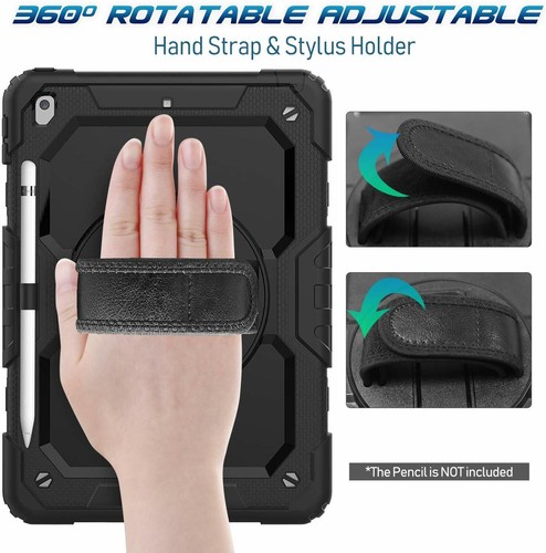Porte-crayon support rotatif sangle à main ceinture pour iPad 10.2 7ème génération étui - Photo 11/31