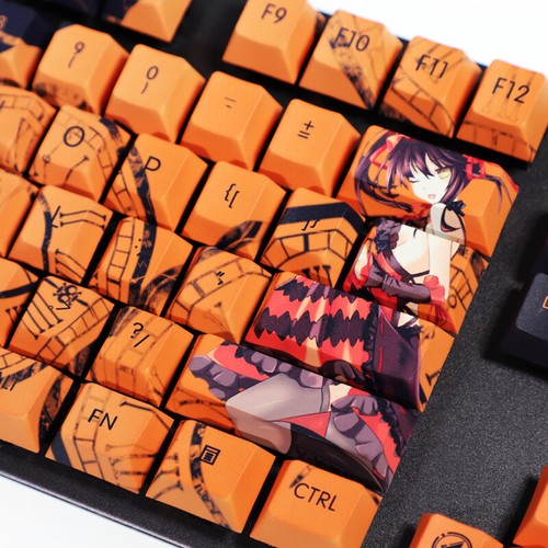 108 Key DATE A LIVE Tokisaki Kurumi PBT Keycap f/Cherry MX Keyboard Only Keycap - Picture 8 of 10