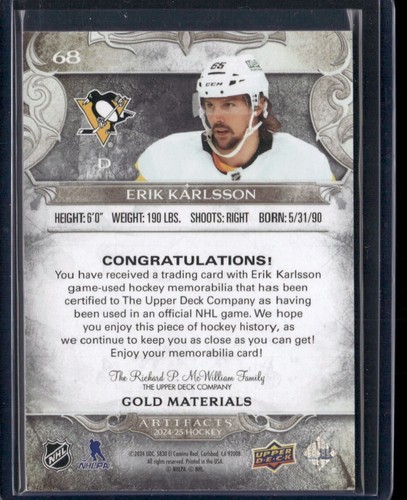 24/25 2024-25 UD ARTIFACTS HOCKEY -GOLD MATERIALS & GOLD AUTO *U PICK FROM LIST* - Picture 35 of 89