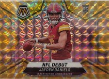 2024 Panini Mosaic - NFL Debut Reactive Yellow Mosaic Prizm #272 Jayden Daniels