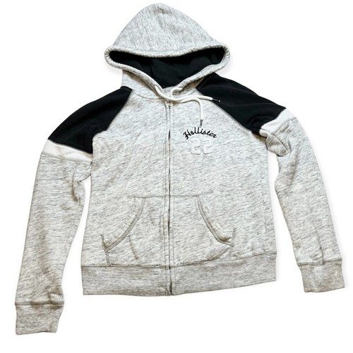 Hollister 22 Women’s Grey Full Zip Hooded Sweatshirt Size M