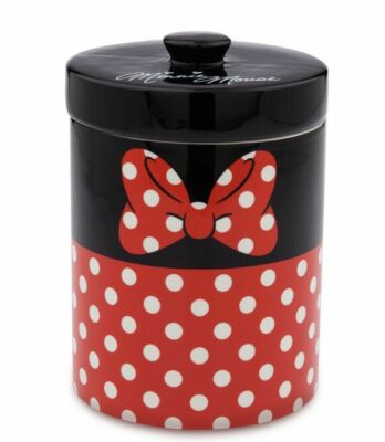 Disney Parks Minnie Mouse Red Polka Dot Bow Cookie Jar Kitchen Canister w/lid Disney Parks Minnie Mouse Red Polka Dot Bow Cookie Jar Kitchen Canister w/lid