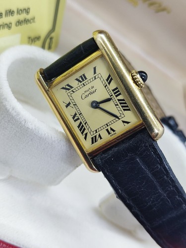 Vintage Must De Cartier Tank, Plaquet 