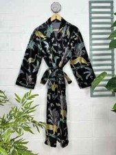 Luxury Velvet Fringe Jacket Coat Kimono Duster Animal Printed Kimono Long Jacket