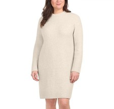 Dalia Women’s Sweater Dress Above Knee Length, Tan, XS