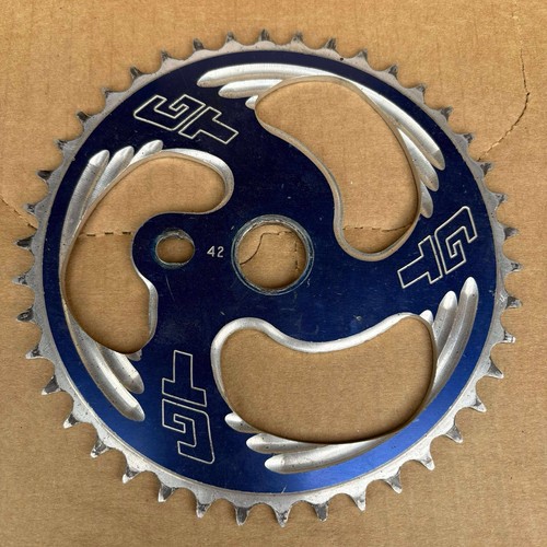 GT Bicycles Overdrive Lite 42T Sprocket Mid Old School BMX Racing - Blue Gear ⚙️