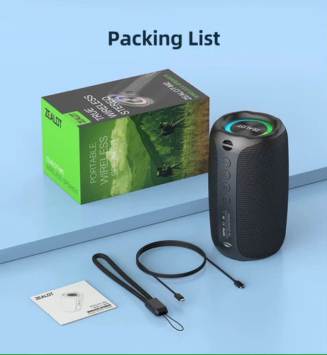 Zealot M2 Portable Bluetooth Speaker,  Wireless, RGB Light, Authorised Reseller - Picture 5 of 10