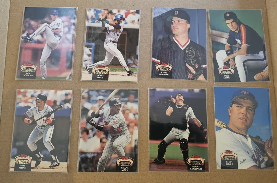 Лот из 29 карточек 1992 Topps Stadium Club ассортимент команд бывшие в употреблении - Изображение 2 из 4