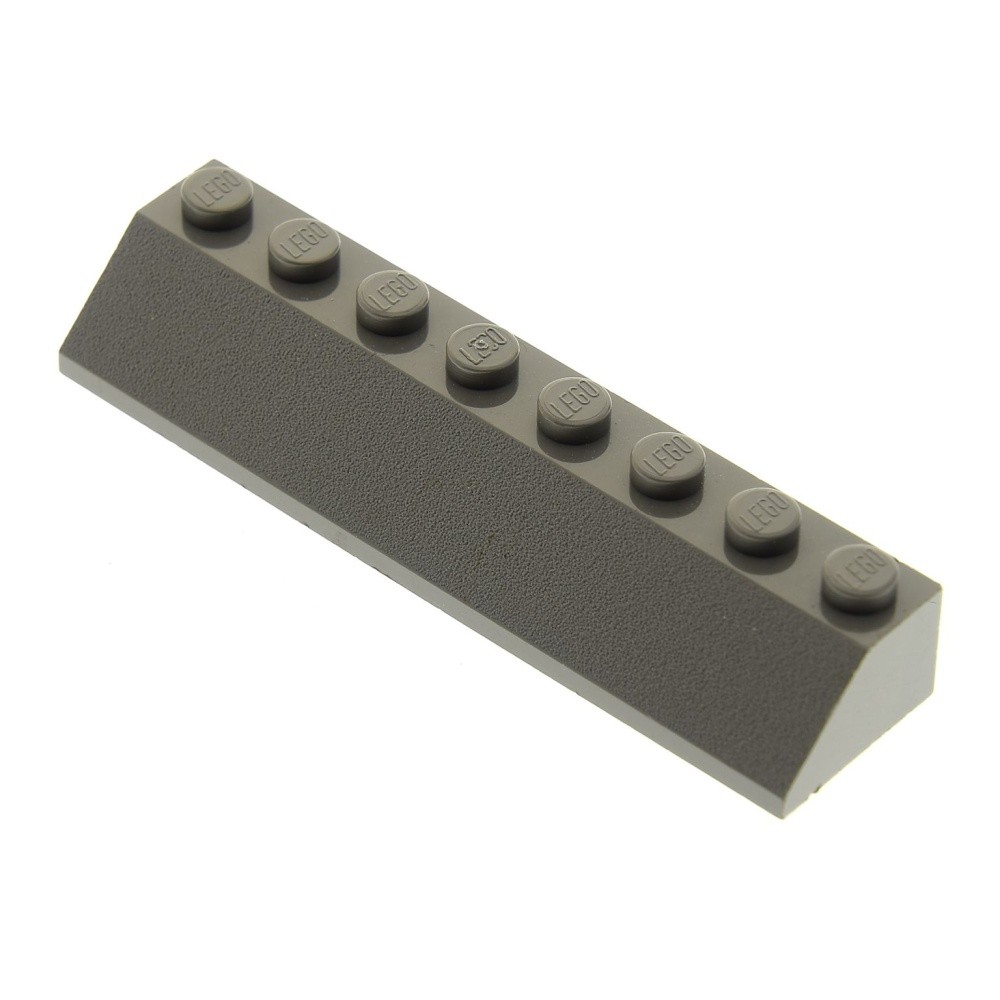 1x Lego Roof Tile 45° 2x8x1 Old-Dark Gray Brick Slope Stone 4187914 4445