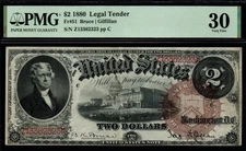 1880 $2 LARGE Legal Tender PMG VF 30 United States Note!