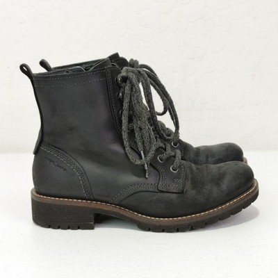 ECCO Elaine Lace Black Leather Boots Women's Size 37EU (6-6.5 US)