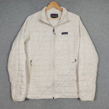 Patagonia Nano Puff Jacket Womens XL White Primaloft Insulated Puffer Hiking