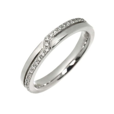 DE BEERS Diamond 0.14ct Ring 18K WG 750 Size5-5.25(US) 90317345
