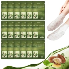 TEAWOO 18 Pairs Moisturizing Foot Masks with Shea Butter, Jojoba Oil, Vitamin E