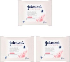 3 PACKS X Johnson's Make Up Be Gone Refreshing Wipes