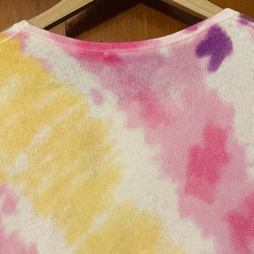 Charter Club Luxus Kaschmir Pullover Rosa Batik Print Gr. XL - Bild 7 von 9