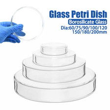 Borosilicate 3.3 Glass Petri Dish - for Cell Culture, Microbiology 60mm-200mm