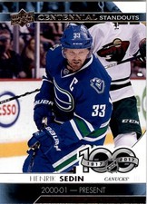 2017-18 Upper Deck Centennial Standouts #CS33 Henrik Sedin - HKY