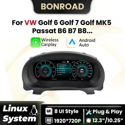 Car Digital Dashboard Cluster Wireless Fit For VW Golf 6 Golf 7 MK7 MK5 Passat