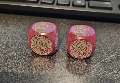 Mana Moon Ghost Girls Chipless Metal Dice (Set of 2)