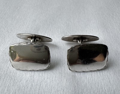 Vintage Silver 800 Cufflinks Signed BSM S8 No Monos