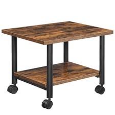 Printer Stand, 2-Tier Industrial Under Desk Printer Cart with Shelf, Mobile H...