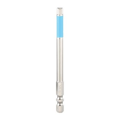 5mm Metric Hex Impact Screwdriver Bits 1/4'' Hex-Shank 4'' Long S2 Steel