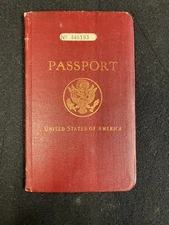 ANTIQUE 1931 UNITED STATES PASSPORT WITH POLISH AND GERMAN VISAS