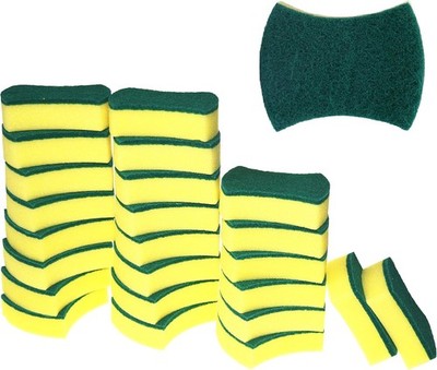 Kitchen Cleaning Spon,Eco Non-scratch for Dish,Scrub Spon(Pa of 24)