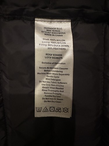 Eddie Bauer Kids Black Down Vest Size Small 7/8 - Picture 6 of 6