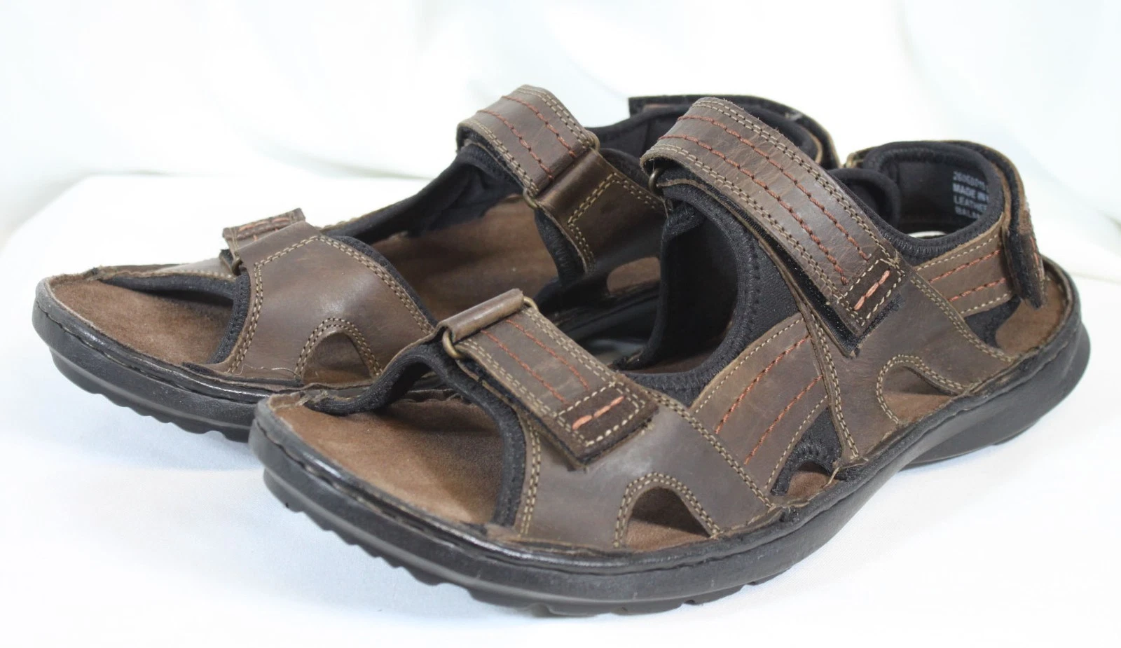 Clarks Sandali Uomo Scarpe Pelle Marrone Cinturini Regolabili Stinson LO Pristine 11