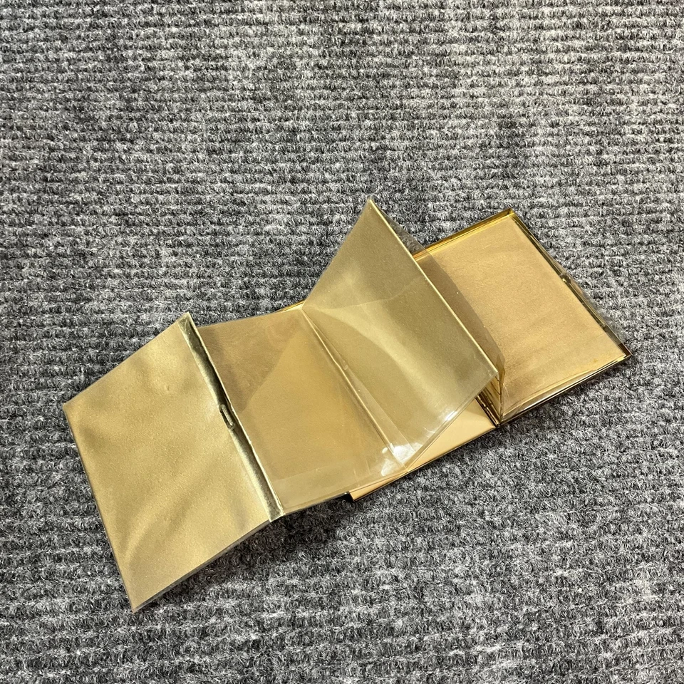 Álbum de fotos de bolsillo vintage tono dorado acordeón billetera estuche acaba de tener Foto 3 de 4