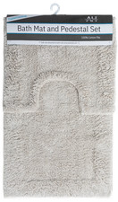 2 Piece Bath Mat Set Anti Slip Bathroom Rug Set NQP Discount