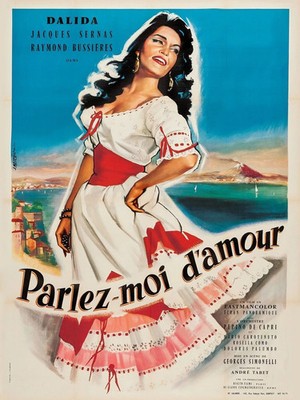 SPRICH MIR VON LIEBE, DALIDA, 1975, Repro Filmplakat VINTAGE, HQ