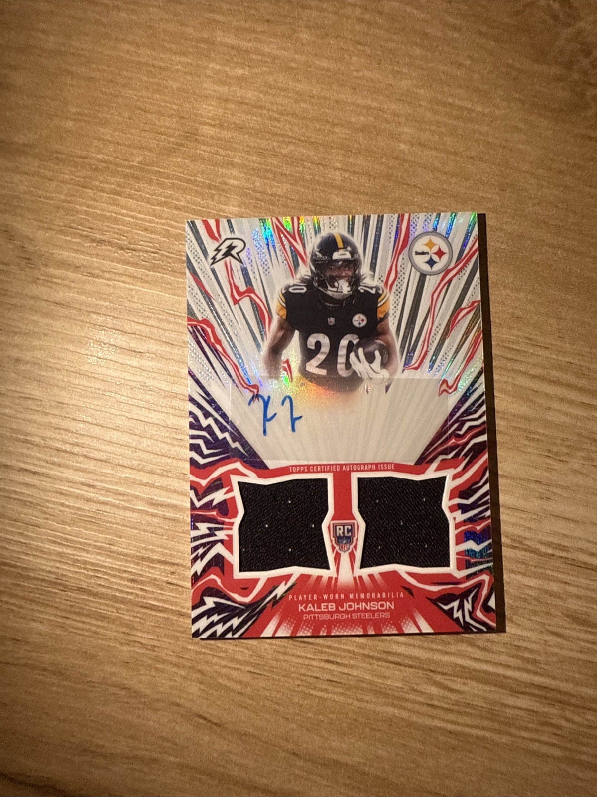 2025 Topps Resurgence - Kaleb Johnson Amped Up Rookie Relic Autographs RPA
