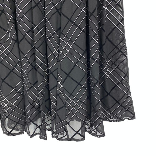 Torrid Dress Womens 14 Black Ponte & Mesh Silver Tone Glitter Plaid Midi NWT - Picture 4 of 8