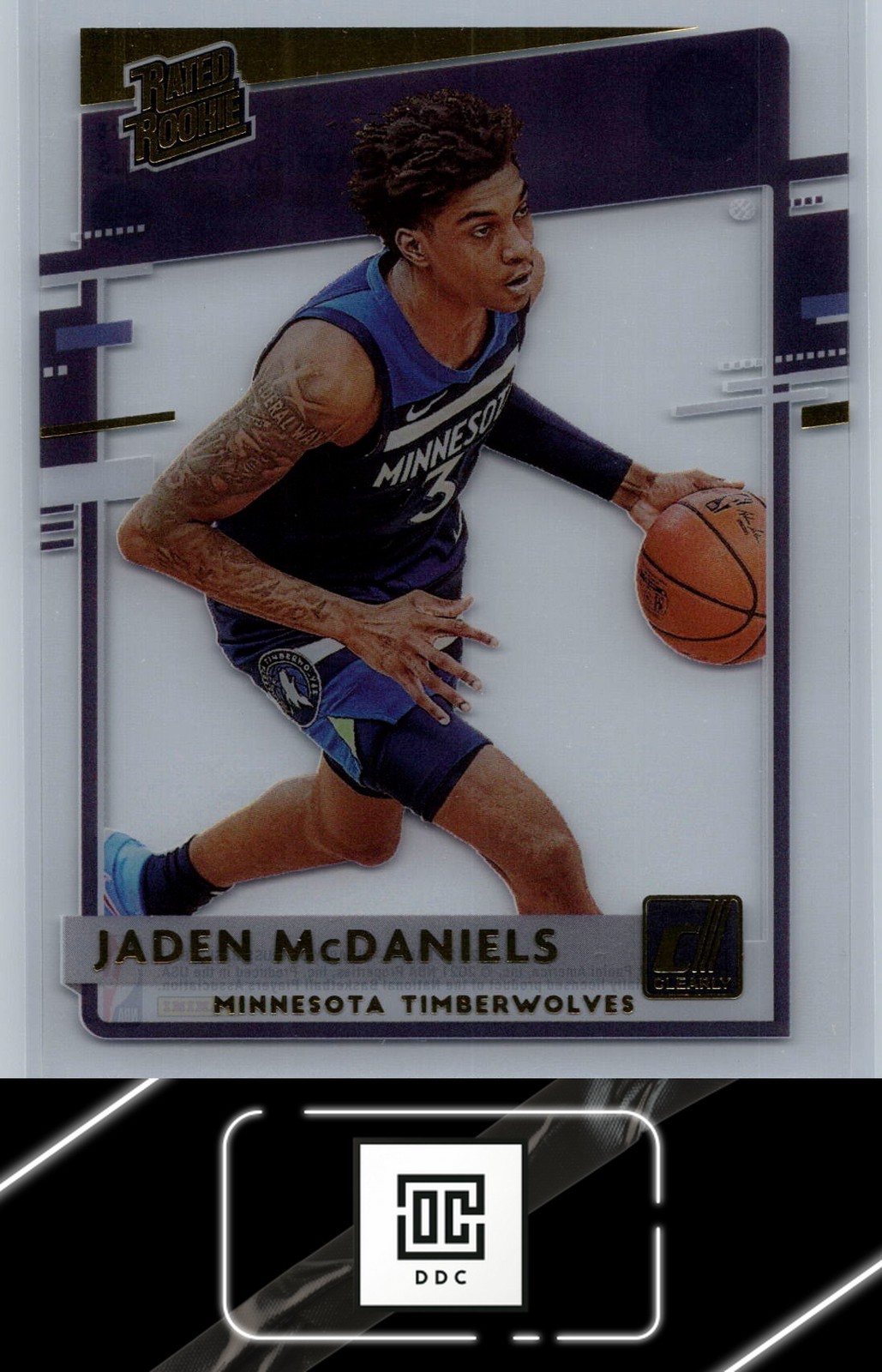 2020-21 Clearly Donruss #93 Jaden McDaniels