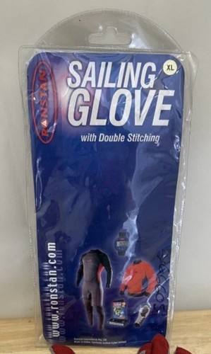 Guantes de regata Ronstan para hombre XL rojo gris doble costura vela nuevos - Imagen 3 de 7