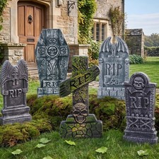 Halloween Decorations Outdoor RIP 5PACK Tombstone Yard Stakes