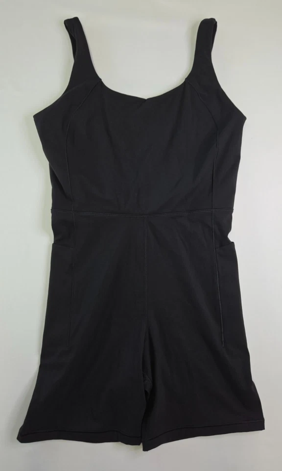 Calia Inspire Womens Pure Black 5" Short Athletic Bodysuit Size M Built In Bra - Image 2 of 4