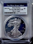 2015-W $1 American Silver Eagle PCGS PR70 DCAM, First Strike, Free shipping!