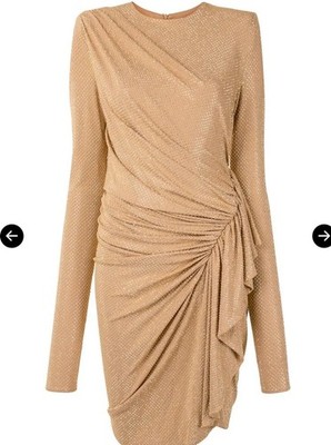 Alexandre Vauthier Women's Gold Dress Size 38 New With Tags