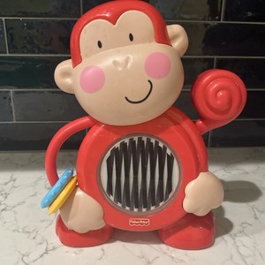 Fisher Price Discover 'n Grow Push 'N See Monkey Red 2011 Music Sounds X2735