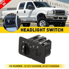 Headlight Switch For 2002-2004 Ford F-250 Super Duty Black Rectangular Shape Headlight Switch For 2002-2004 Ford F-250 Super Duty Black Rectangular Shape