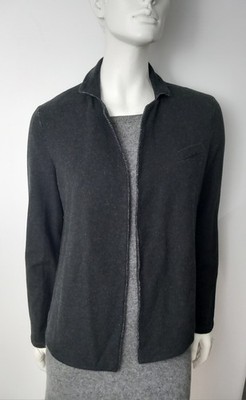 PERUVIAN CONNECTION Strick- Jacke Blazer 38 40 Schwarz Offen ohne Verschluss