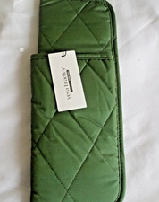 Vera Bradley PEARLIZED CEDAR GREEN Ultralight Curling Flat iron cover NWT