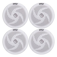 New Pyle 4 x 4'' Waterproof Stereo White Marine Outdoor Speakers PLMRS4W