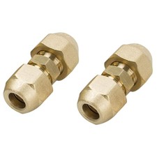 2 Stück 1/4 Zoll Kupfer Doppelnippel Messing Klima Rohrverbindung