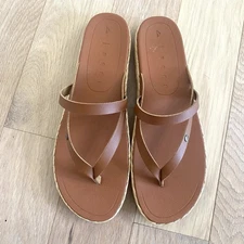 Reef Vista Carmen Flip Flop Sandals Size 10 Cocoa Brown Vegan Leather